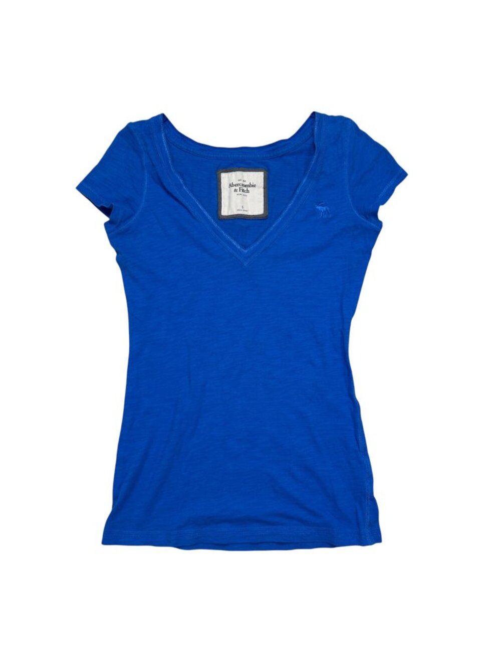 Abercrombie & Fitch Small Logo T Shirt Blue School Casual